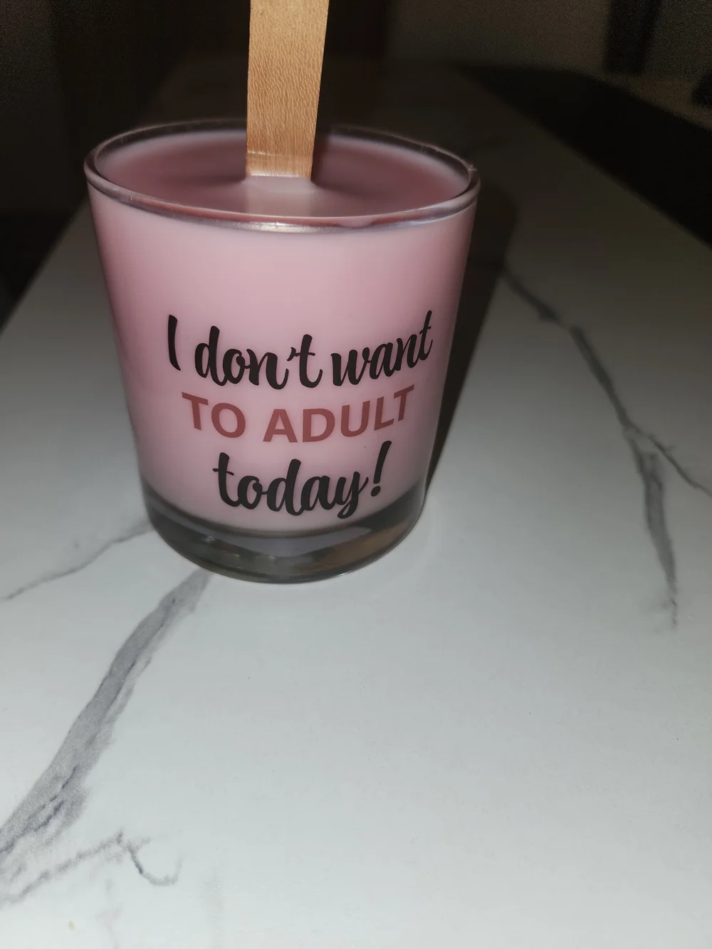 Handcrafted Caberenet Scented Candle - I Don't Want To Adult Today! - Picture 1 of 4